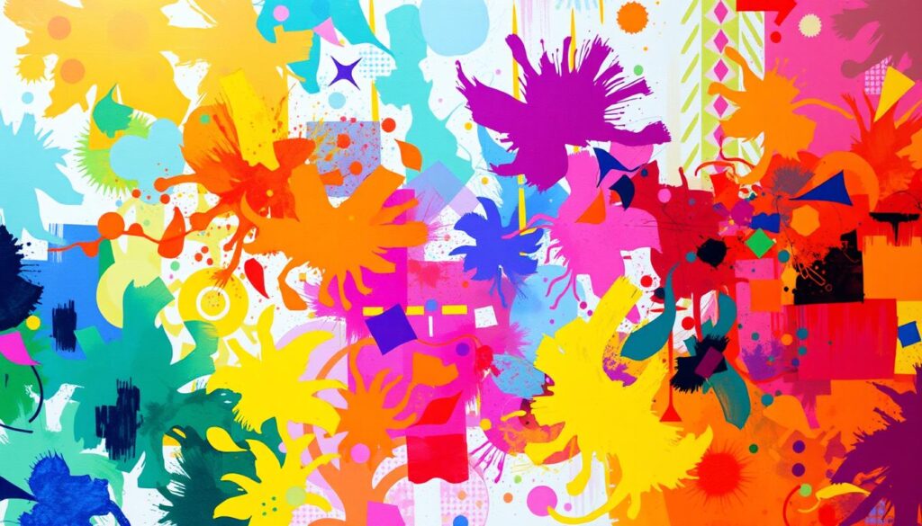 Farbpalette in KI-Kunst