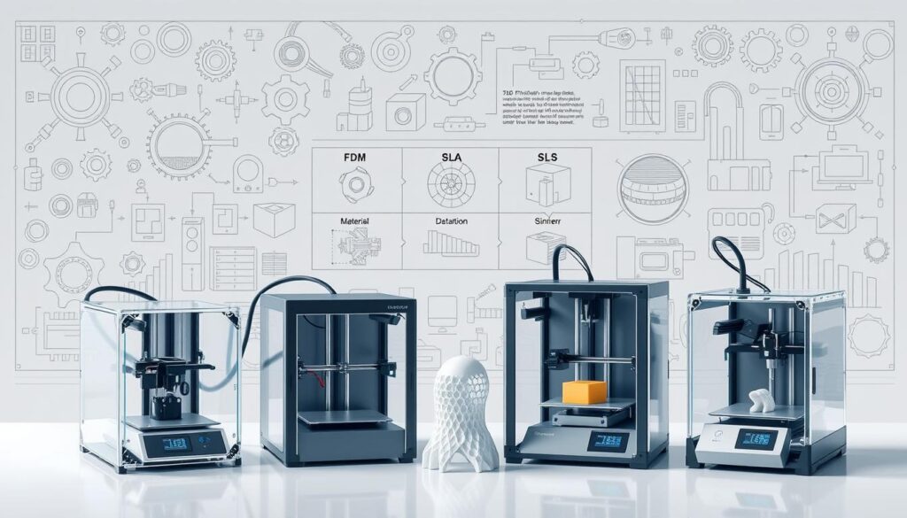 3D-Drucktechnologie Vergleich