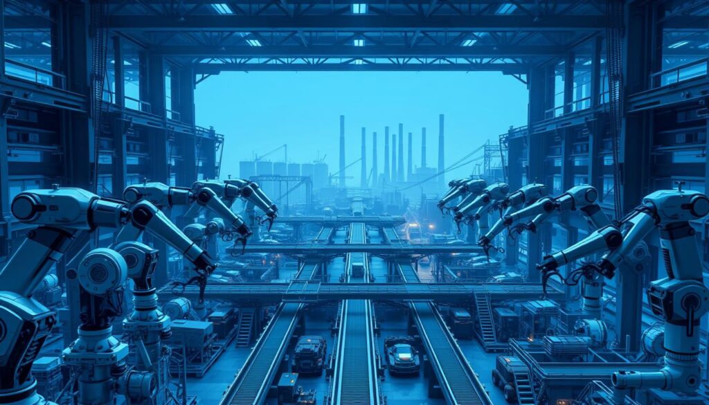 Industrieroboter in KI-gesteuerter Automatisierung