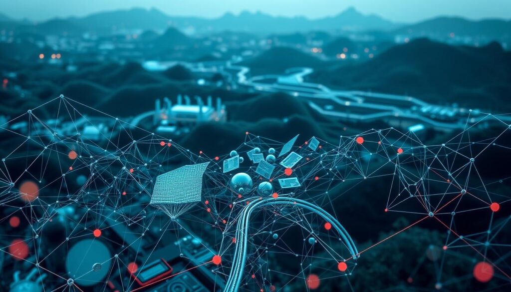 A complex web of interconnected systems, multimodal AI grapples with the challenges of fusing diverse data streams - images, text, and audio - into cohesive understanding. In the foreground, abstract shapes and patterns symbolize the intricate interplay of modalities, while the middle ground depicts fragmented information flows, metaphorically representing the difficulties in seamlessly integrating heterogeneous inputs. The background suggests a technological landscape, with subtle hints of data visualization and analytical tools, hinting at the analytical rigor required to navigate the complexities of multimodal systems. The overall mood is one of contemplative inquiry, inviting the viewer to ponder the nuances and potential pitfalls inherent in the fusion of multiple sensory modalities.