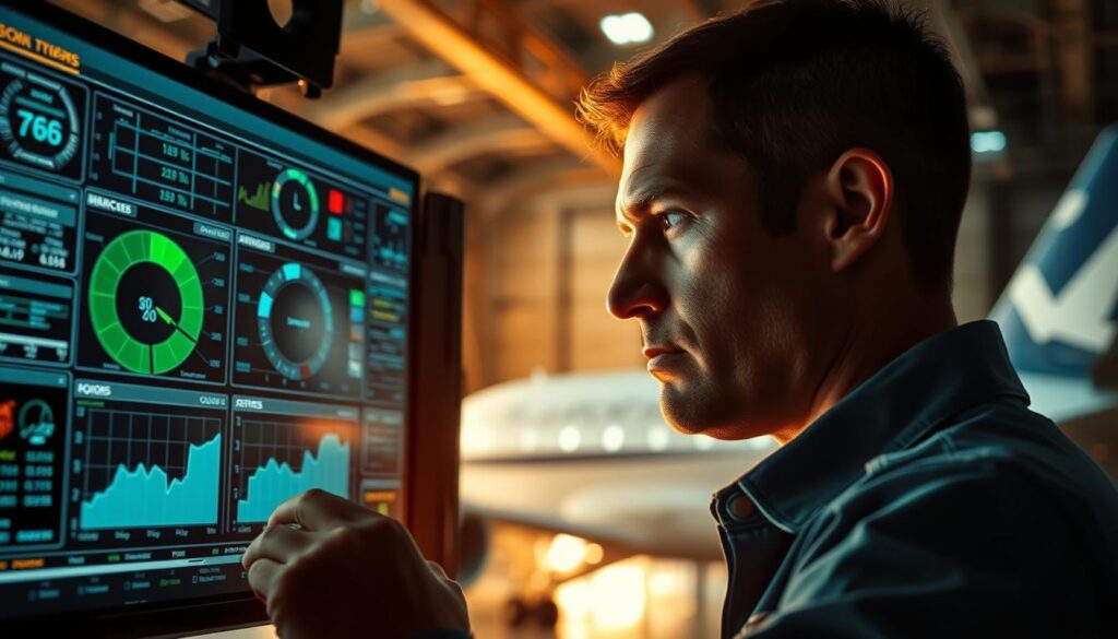 Echtzeit-Datenanalyse Flugzeugwartung
