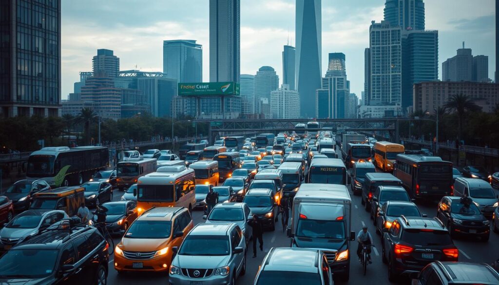 Verkehrsprobleme in modernen Städten