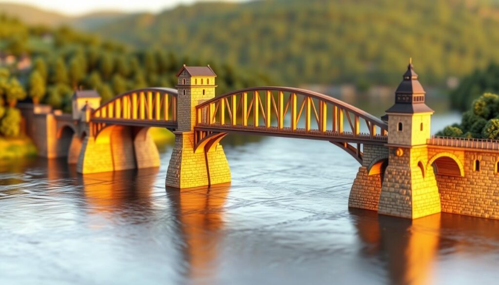 3D-Modell der Nibelungenbrücke 3D-Modell der Nibelungenbrücke