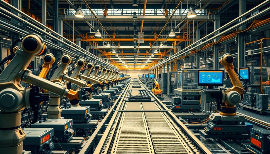 Automatisierte Produktionslinie mit Echtzeitüberwachung
