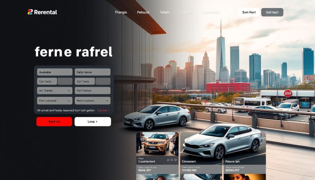 Benutzerfreundliche Mietwagen-Website