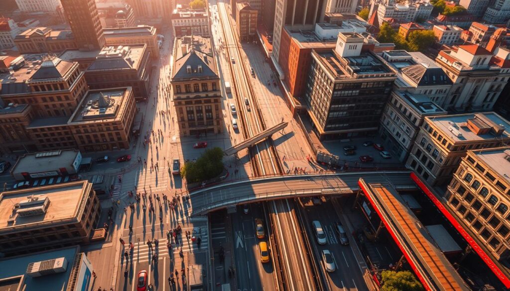 Bewegungsmuster in städtischen Gebieten
