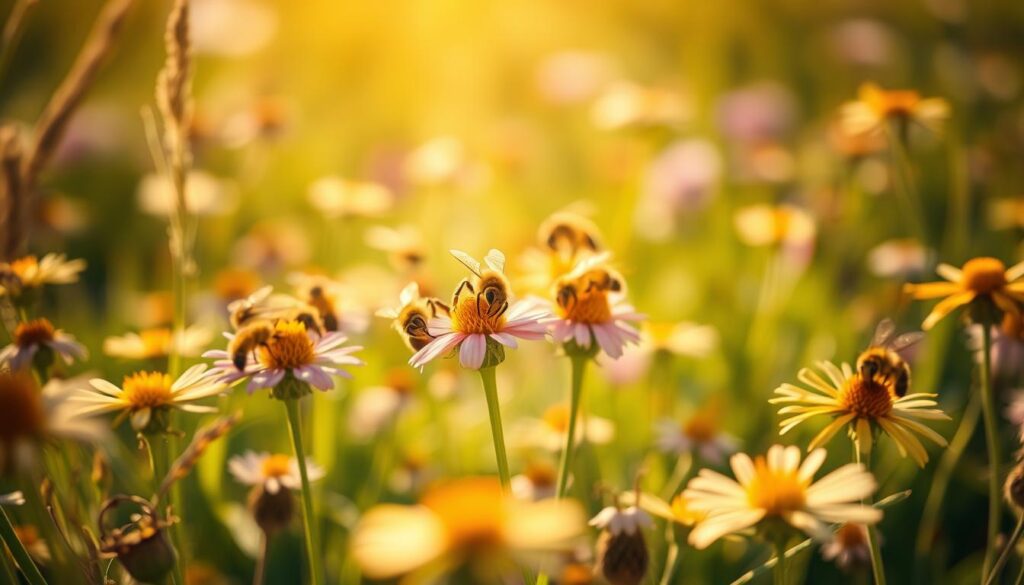 Bienen bei der Pollensammlung