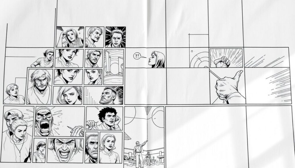 Comic-Gestaltung und Panel-Layout