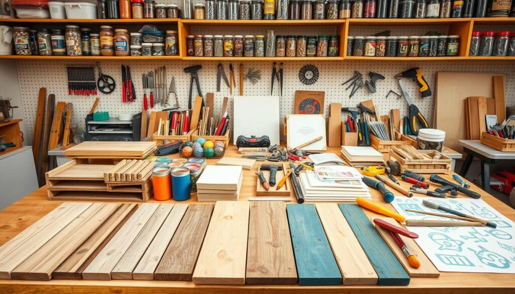 DIY-Lesekisten Materialien