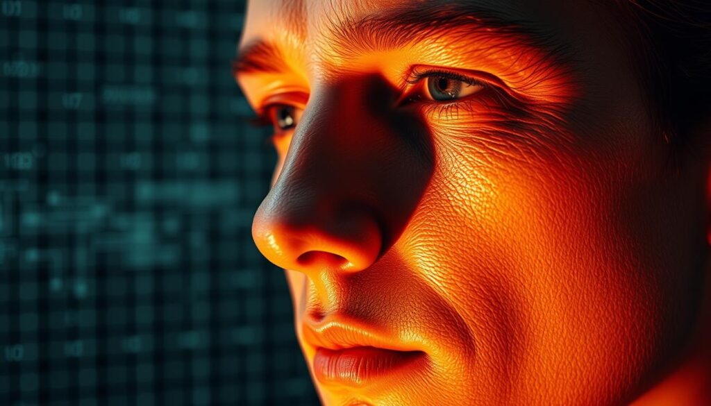 Digitale Gesichtsformerkennung Technologie