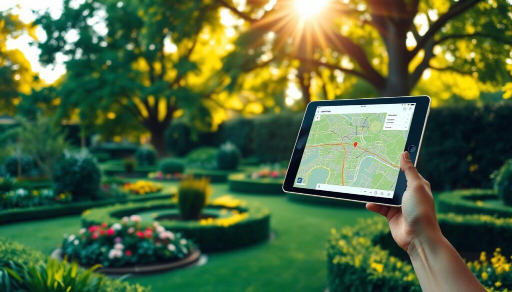 GPS Gartenplanung Technologie