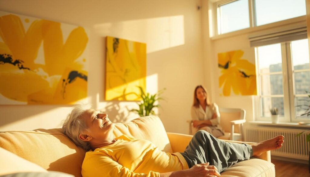 Gelb in der Stimmungstherapie