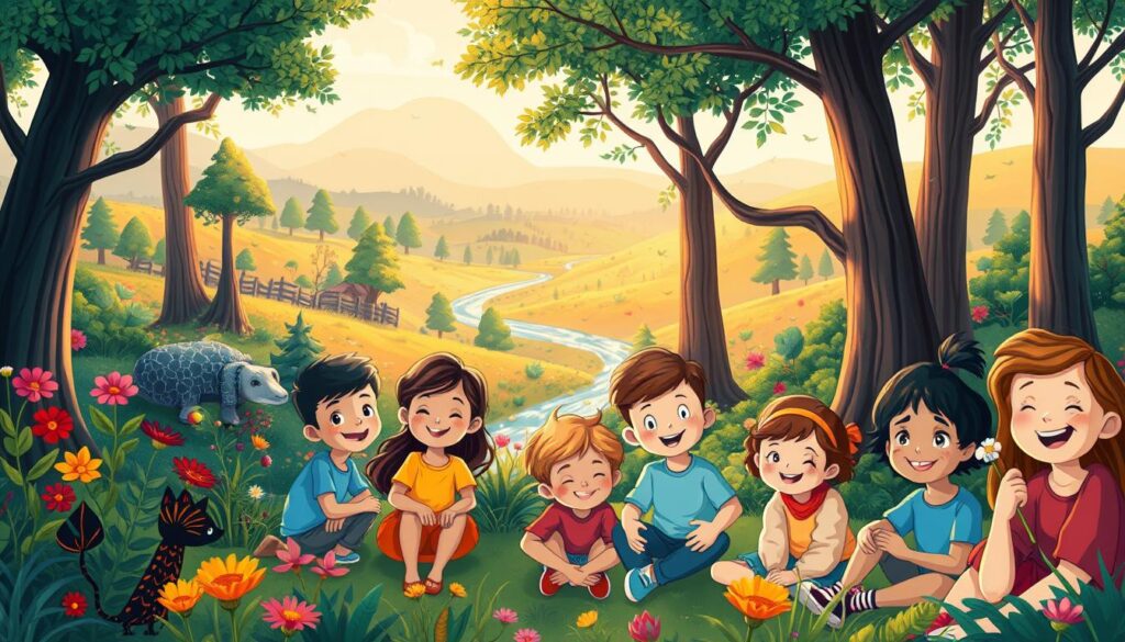 KI-generierte Kinderbuchillustration