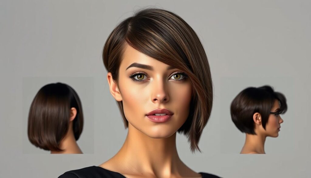 KI-optimierte Frisuren für trapezförmige Gesichtsformen