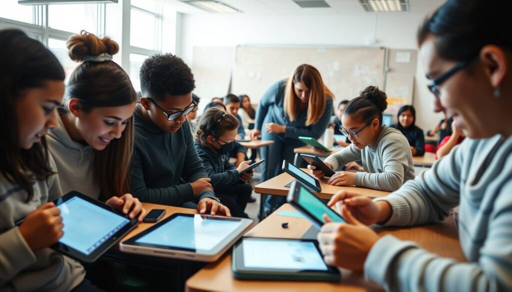 Lehrkräfte und Schüler nutzen digitale Tools