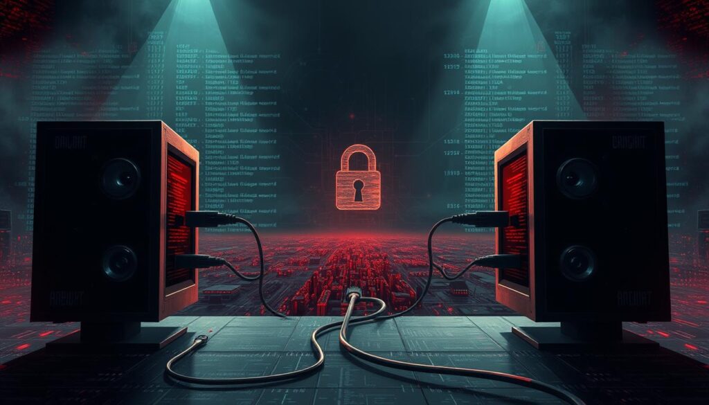 Man-in-the-Middle-Angriff Visualisierung