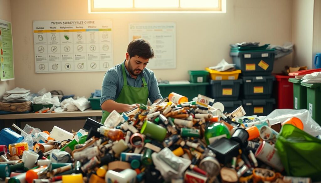 Manuelle Abfalltrennung Herausforderungen