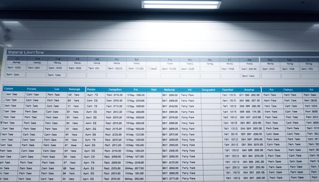 Materialstücklisten Verwaltung