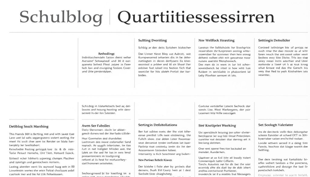 Schulblog Qualitätssicherung