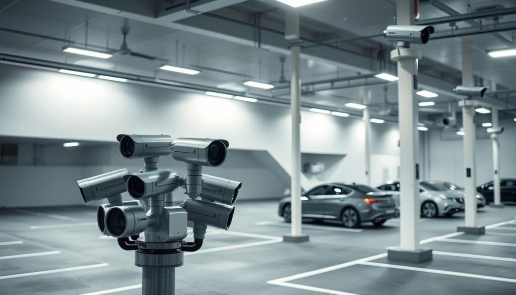Sensoren und Kameras für Parkplatzüberwachung
