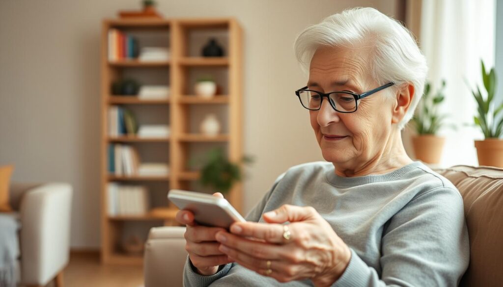 Smartphone-Bedienung für Senioren
