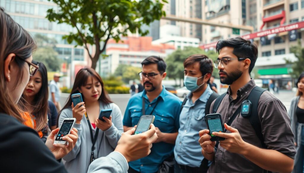 Tragbare Luftqualitätssensoren in Aktion