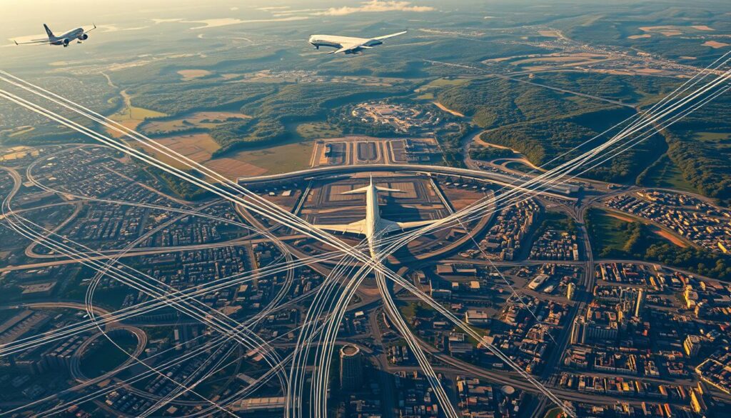 optimierte Flugrouten