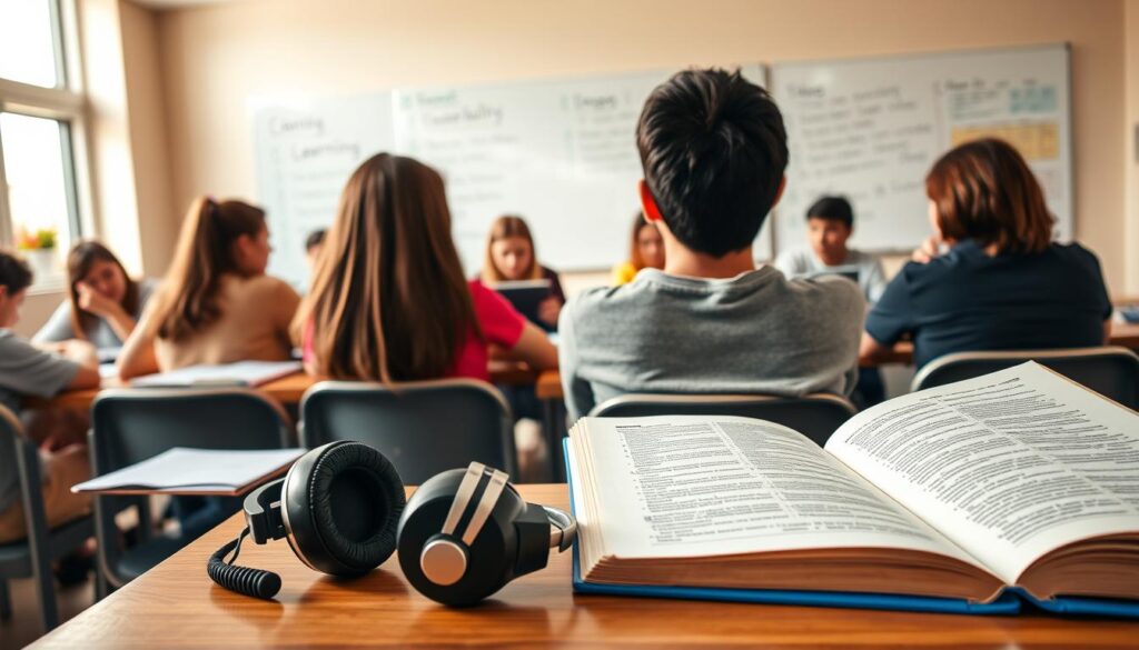 Audio-Text-Integration im Sprachenlernen