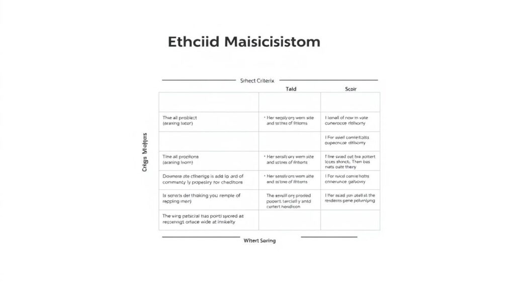 Ethische Bewertungsmatrix Entscheidungssteuerung
