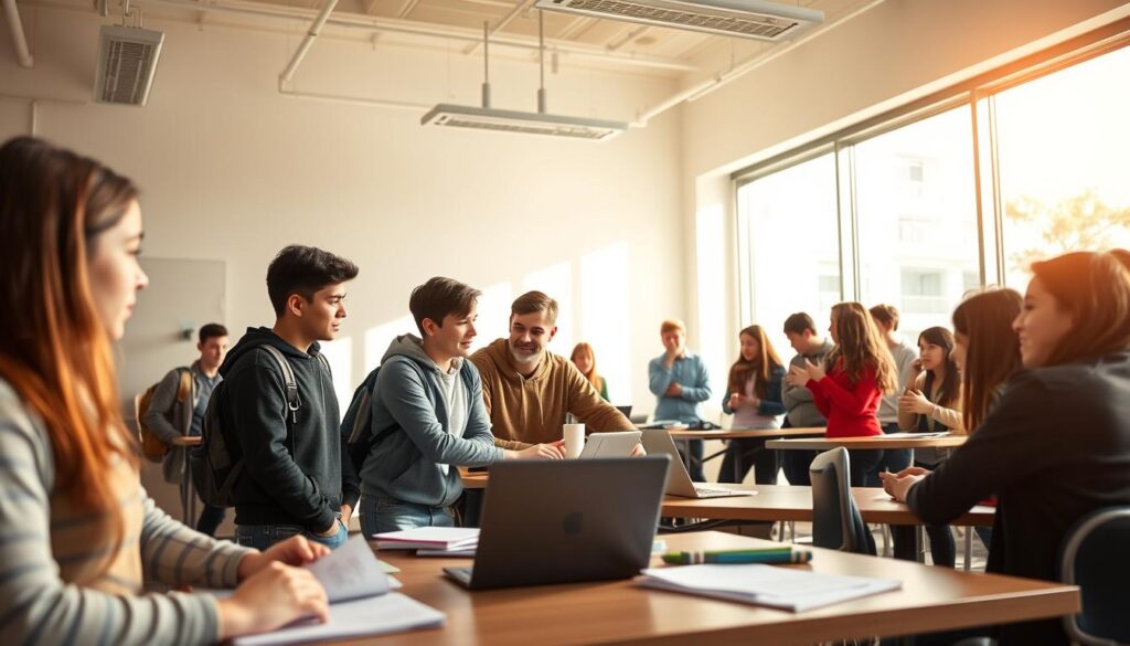 Gruppenarbeit im Klassenzimmer