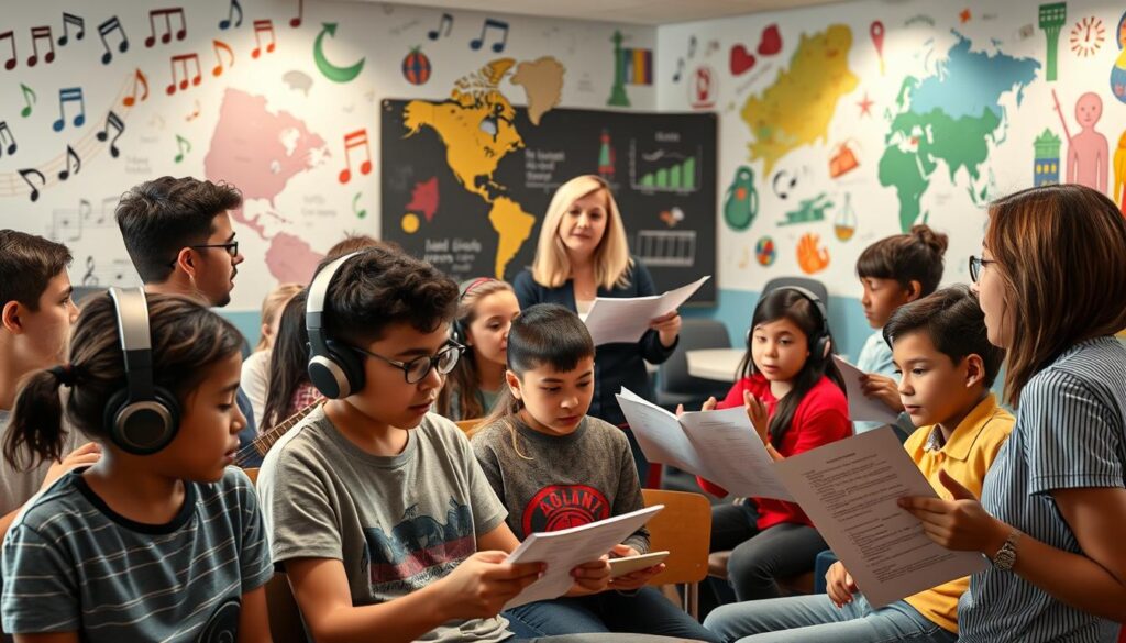 Musikbasiertes Sprachenlernen für verschiedene Niveaus