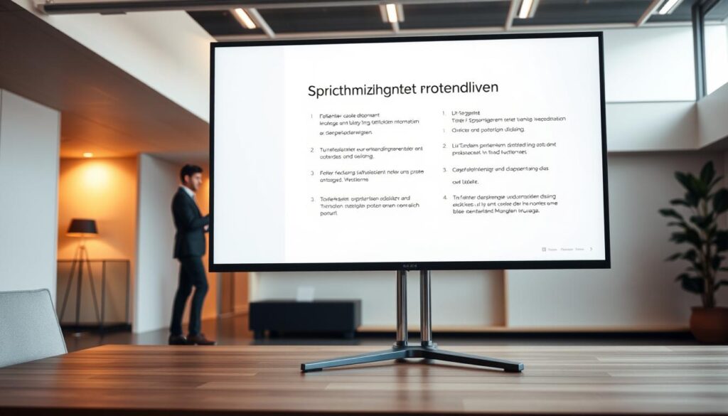 Sprachoptimierung in Präsentationen
