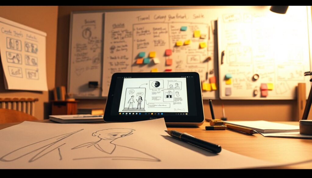 Storyboard-Entwicklung für visuelle Geschichten