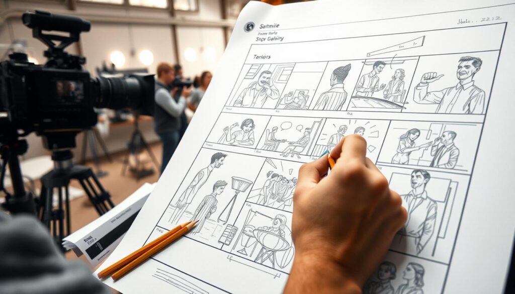 Storyboard Entwicklung in der Filmproduktion