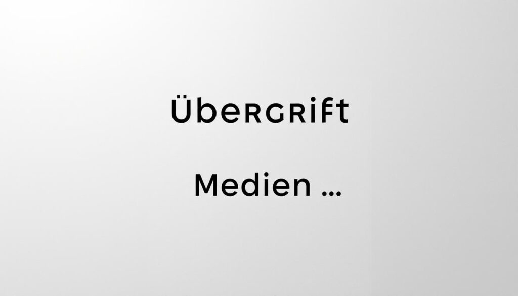 Überschrift Definition Medien