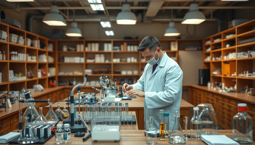 Versuchsvorbereitung im Labor