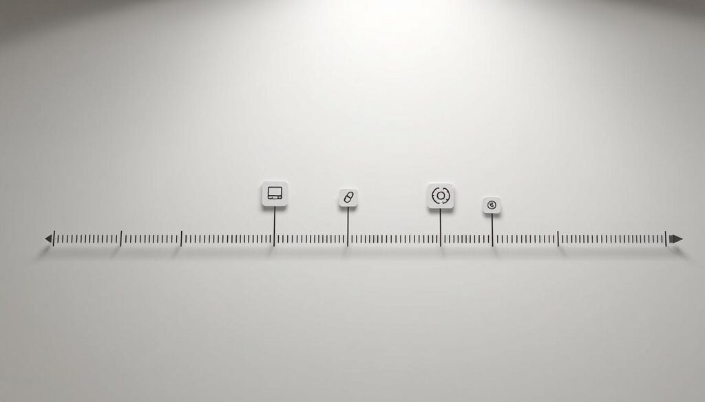 Zeitstrahl Komponenten Visualisierung