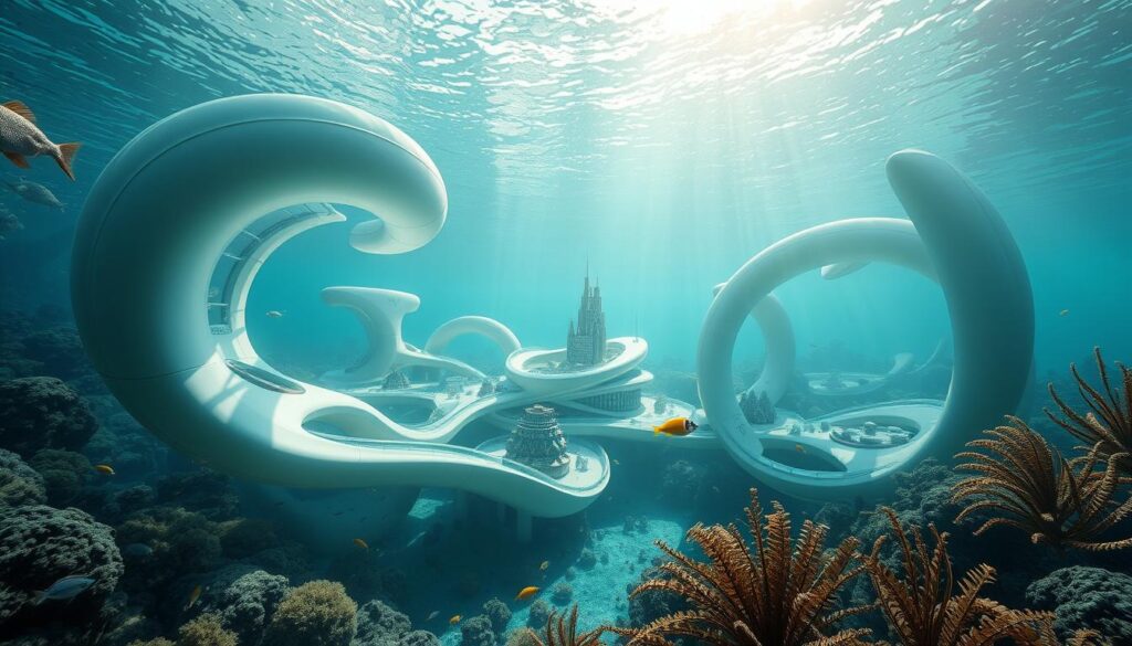 Unterwasser-Architektur Konzept