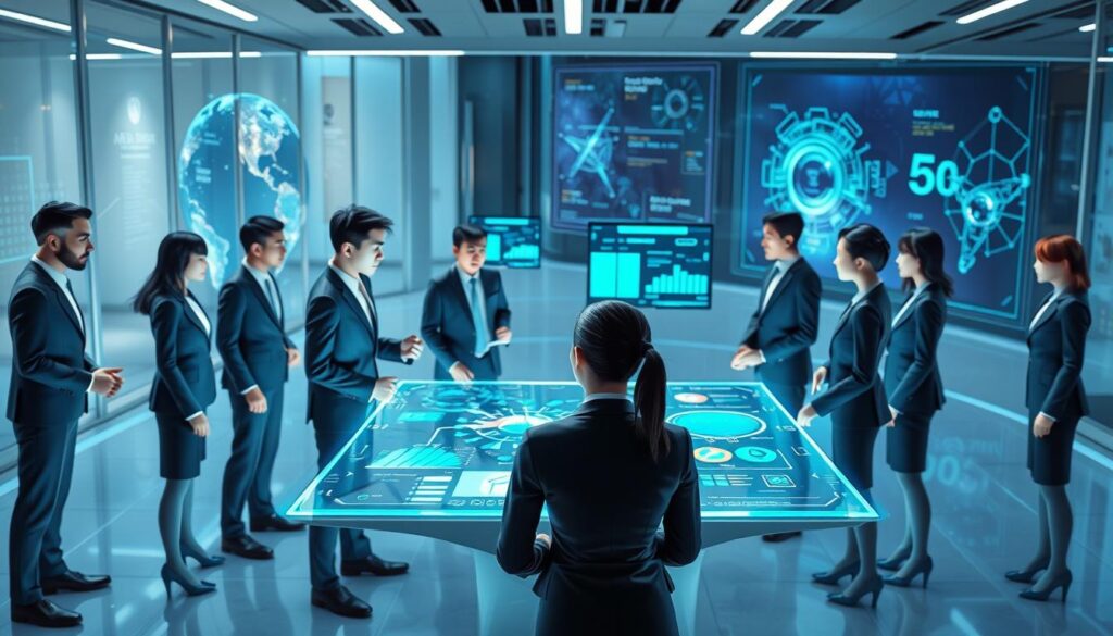 3D-Programme und computergenerierte Personen in der digitalen Technologie