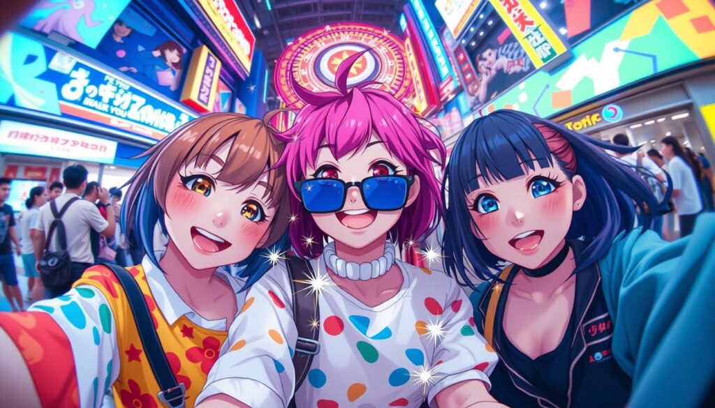 Anime-Stil Fisheye-Selfie für TikTok Content