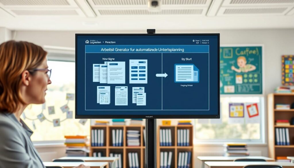 Arbeitsblatt Generator für automatisierte Unterrichtsplanung