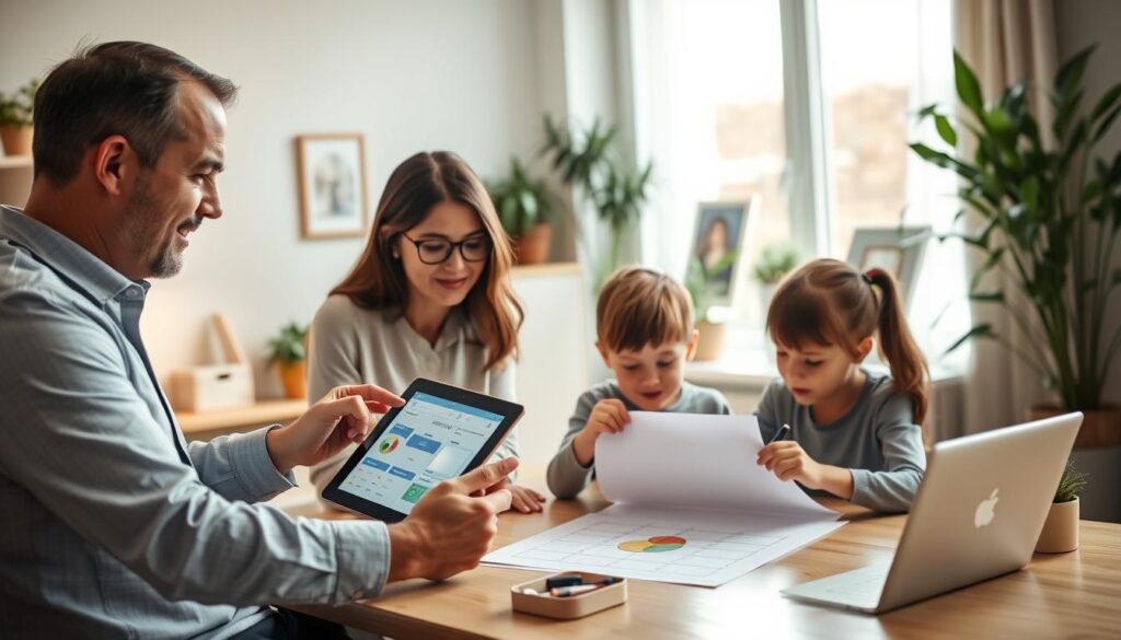 Aufgabenverteilung Familie mit KI-Tools