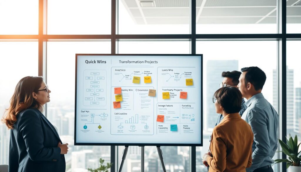 Automatisierungsstrategie mit Quick Wins und Transformationsprojekten