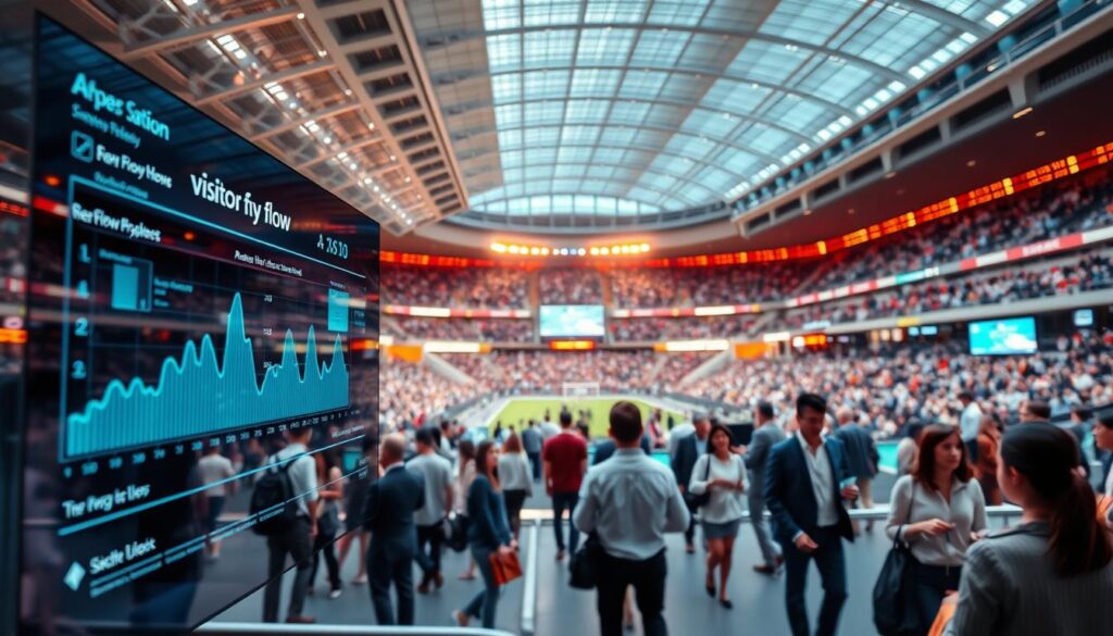 Besucherstromanalyse in einem Smart Stadium mit KI-Technologie