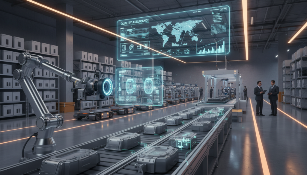 Bildverarbeitung KI Qualitätskontrolle Produktionslinie