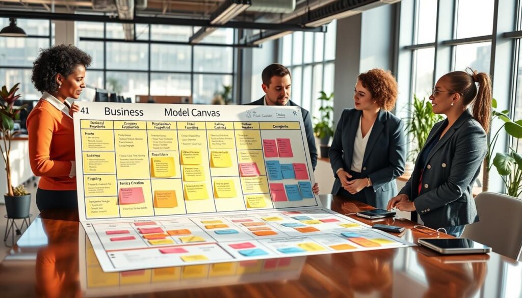 Business Model Canvas KI Visualisierung