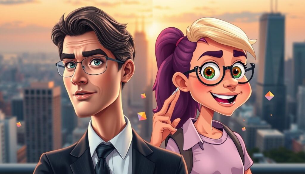 Character Design Menschenähnlichkeit versus comicartige Charaktere