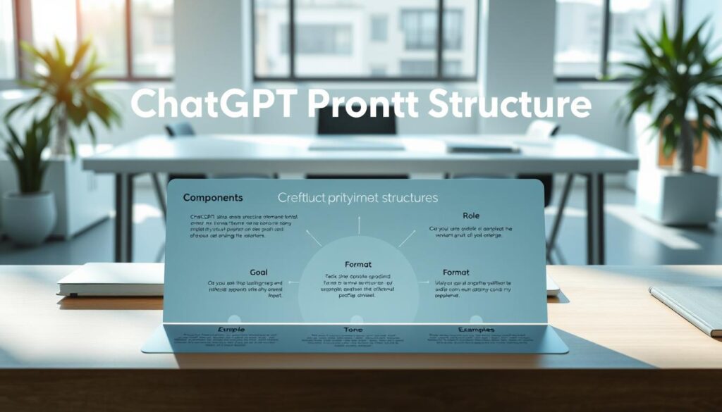 ChatGPT Prompt-Struktur mit Rolle, Ziel, Ton, Format und Beispiele ChatGPT Prompt-Struktur mit Rolle, Ziel, Ton, Format und Beispiele