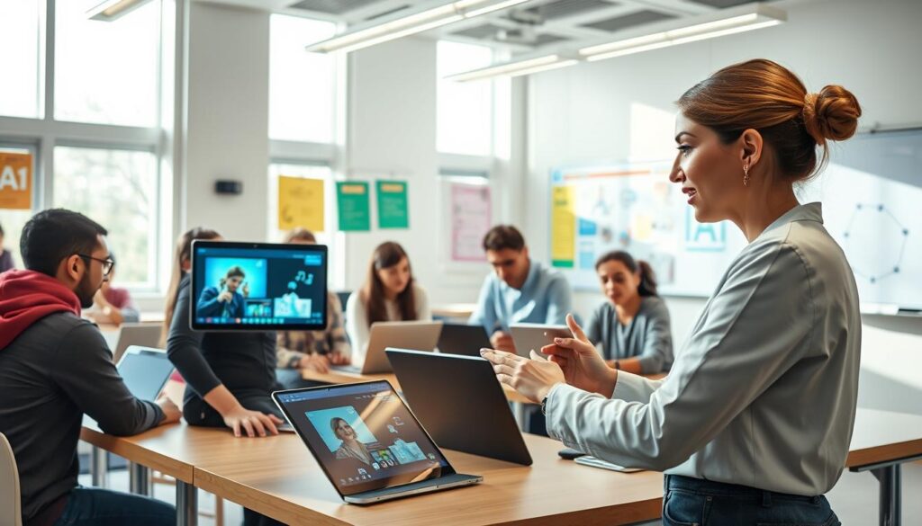 ChatGPT Schule im modernen Klassenzimmer