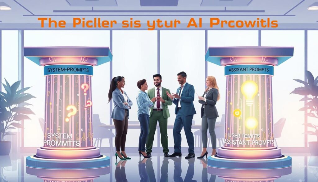 Die drei Säulen effektiver KI-Prompts: System-Prompts, User-Prompts und Assistent-Prompts